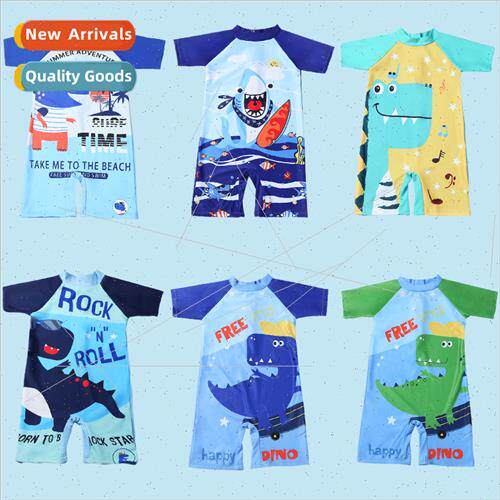 Childrens swimsu boys one-piece swimsu su cute cartoon small