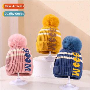 baby knted children boys cap wool warm new hats winter 2022