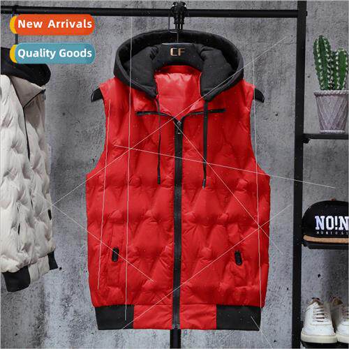 Vest male large size fall winter youth new shoulder warm dow