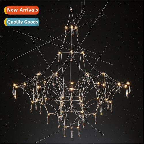 Scandinavian post-modern crystal stainless steel LED chandel