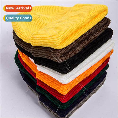 men women solid color light board adult knted cap head warm