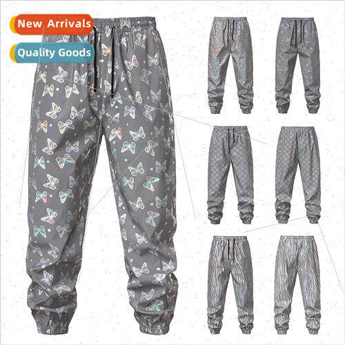 Reflective pants men hip-hop dance fluorescent pants casual