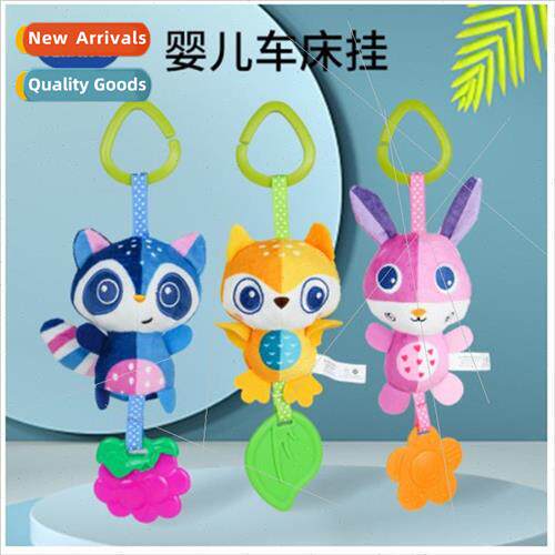 Animal teether bed bell toys cartoon baby soothing ltle finc