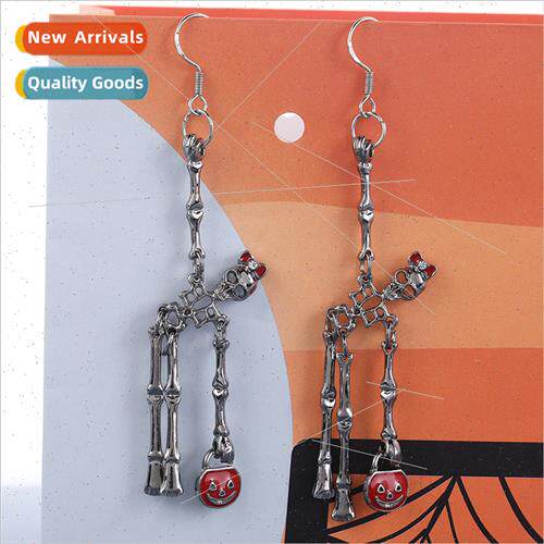 Europe earrings playful skull girl movable earrings retro go