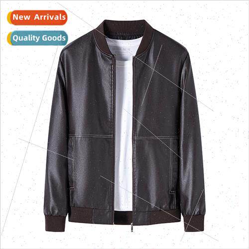 Men leather jacket spring fall new youth PU leather jacket m