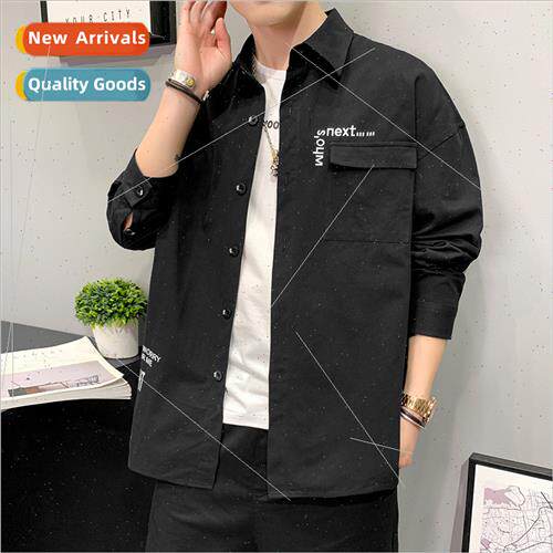 Men long-sleeved shirt Korea  nd casual spring fall  loose s