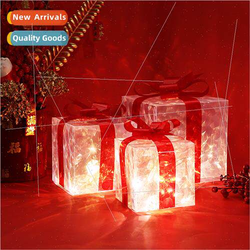 Illuminated  Box Christmas Decoration Laser  Box Stacked  Bo