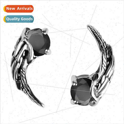 New feather earrings men women students nd hip-hop punk sing