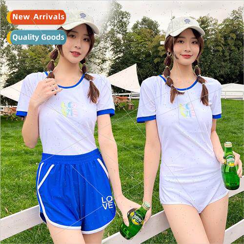 Student swimsu sports wind conservative spl two-piece hot sp