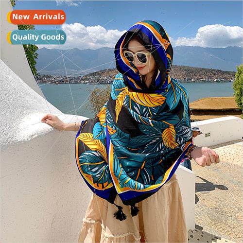 Spring new retro sense ethnic hching shawl spring summer cot