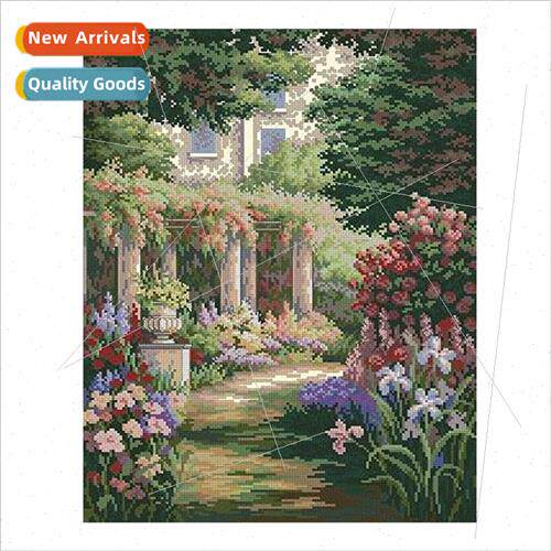 Botanical flowers handmade full embroidery modern simple rom