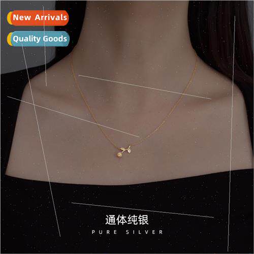 S925 lver Korea Rose Necklace Women mple che Delicate Rose B