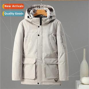 jacket men medium Outdoor winter cotton length thickene down