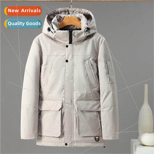 Outdoor down cotton jacket men medium-length winter thickene