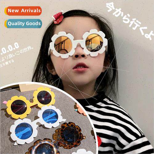 Children sunglasses girls cute flower sunglasses outing seas
