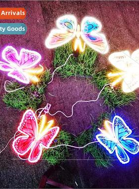 LED dynamic static butterfly lights park landscape lights pu