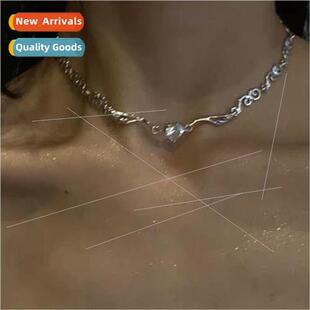 Angel Wings Crystal Zirconia Necklace Women Love Rhinestone