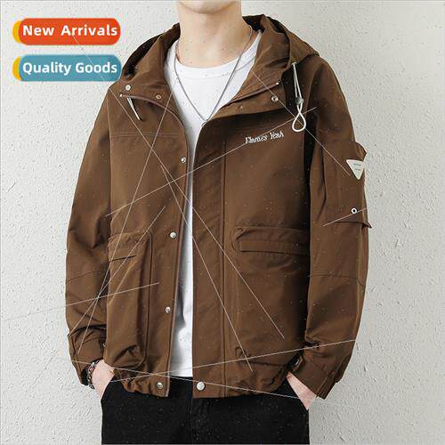 Men jackets spring fall  workwear 2023 new nd hooded punchin