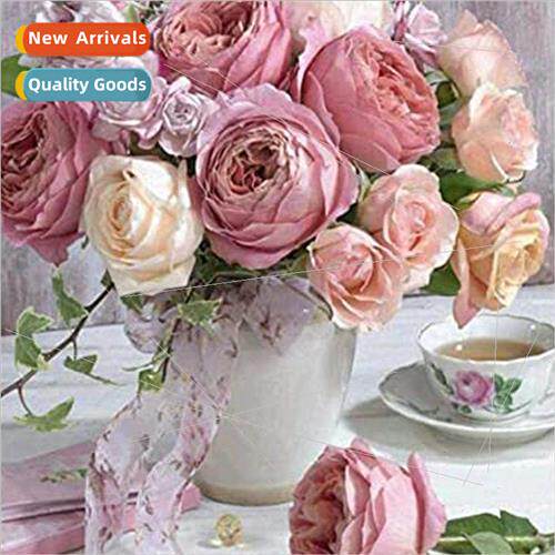 Cross Stch New DIY Peony Flower mple Handmade Thread Stch Cr