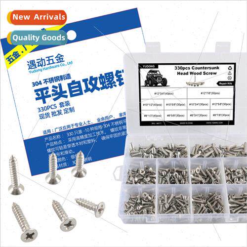 330pcs-10 kinds specifications 304 Stainless flat head tappi