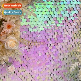 Dazzle color hexagonal wind moving board decoration backgrou