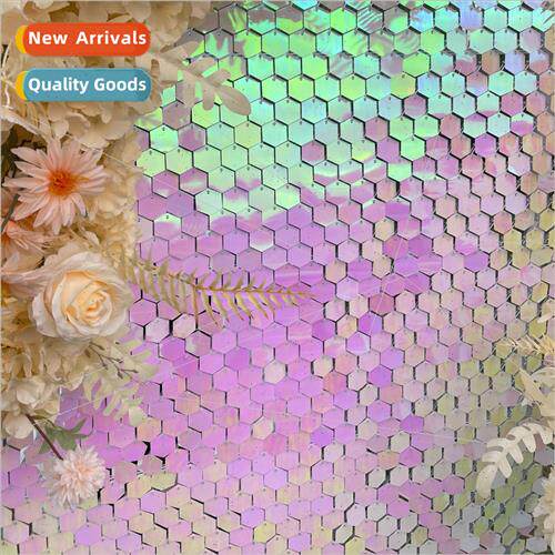 Dazzle color hexagonal wind moving board decoration backgrou