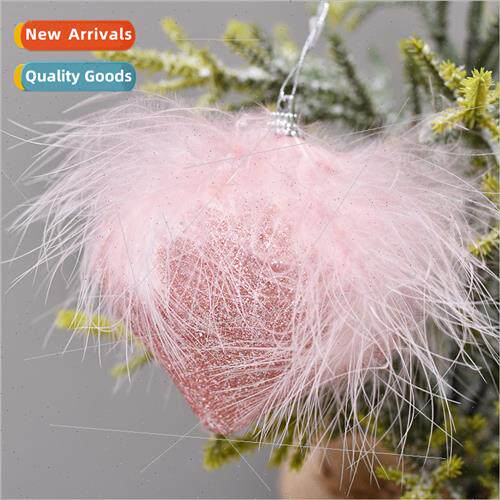 Christmas Tree Decoration 8cm/3 Feather Shaped Foam Balls Ch