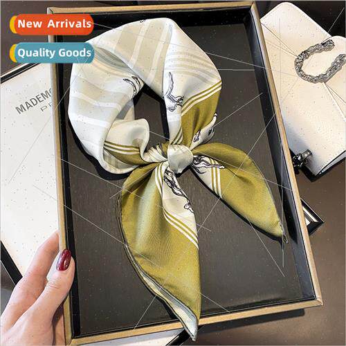 Europe aristocratic matcha green 70 silk scarf square scarf
