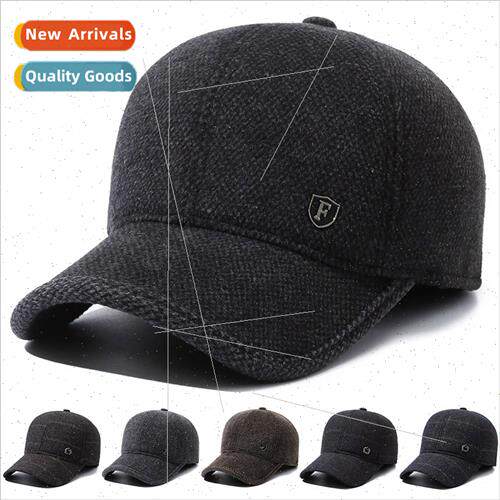 Winter tweed ear protection warm cap winter middle-aged elde