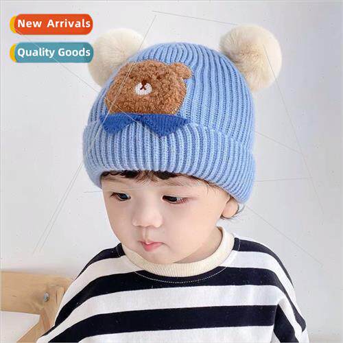 Baby hat 2022 winter warm baby set head wool cap men women c