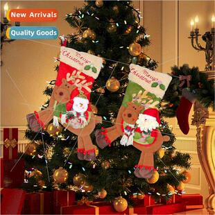 Snowman Riding Deer Creative Stocking Man Christmas Chri Old