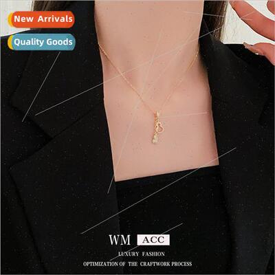zirconia Gourd Pendant Necklace Delicate Collar Chain Neckla