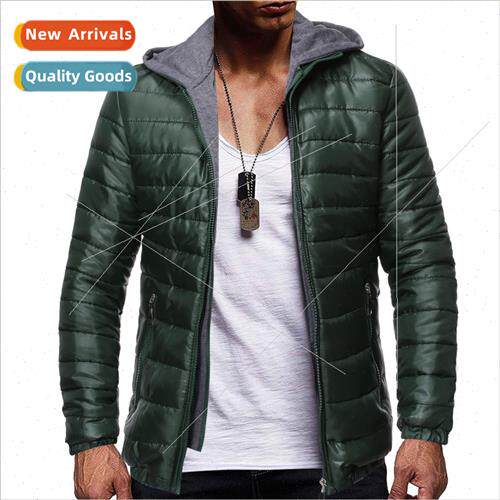 Men 2021 autumn winter new cotton jacket casual men solid co