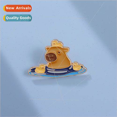 New love bath ltle buffalo shape cute animal badge backpack