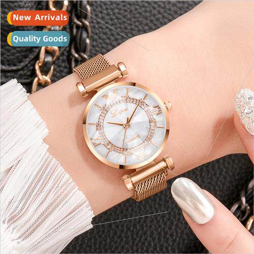 Classic new women watches Alloy mesh bwomen quartz watches F