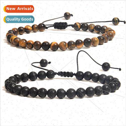 2022 new men jewelry 6MM stone beads tiger eye volcanic ston
