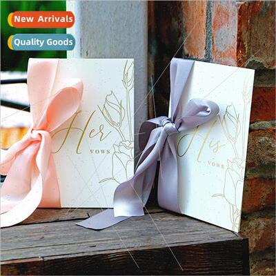 Premium special paper stamping beautiful wedding vows card i