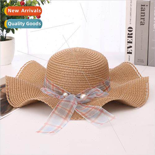 Summer women new sunscreen sun hat fashion bow large brim wa