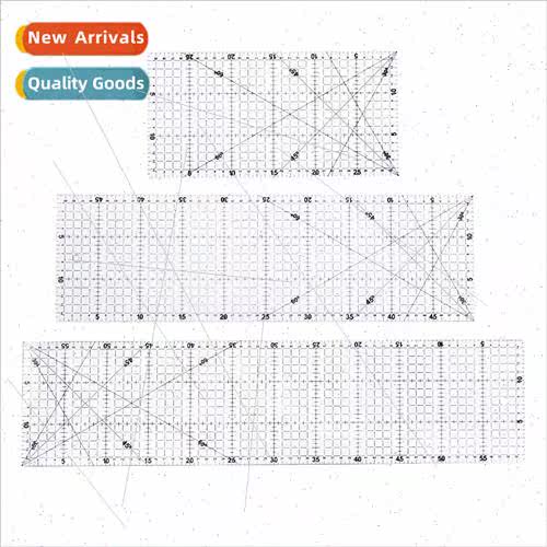 Acrylic Sewing Ruler Black Square Transparent Square Ruler D