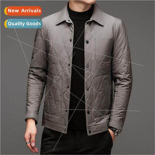 Men mulberry silk cotton jacket Dad executive jacket men hig