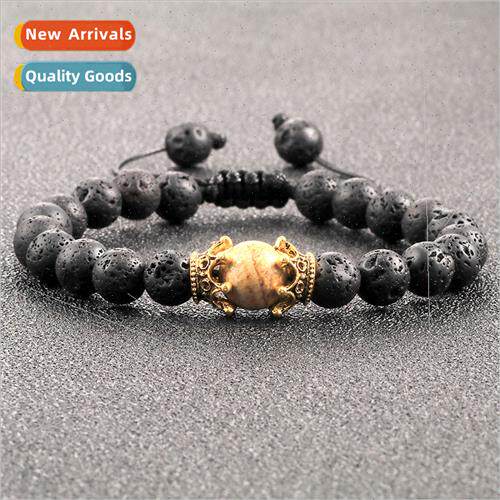 New fashion men beaded bracelet stone braided pearl bracelet