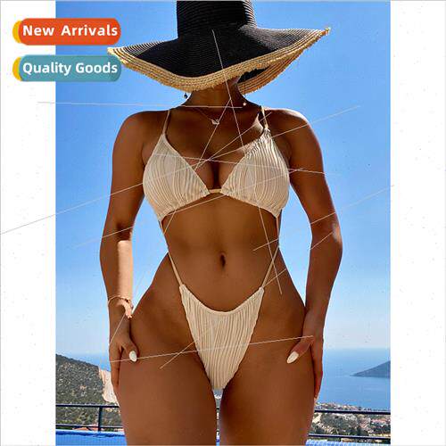 2023 New Solid Color One-piece Swimsu Sexy Style Swimwear Fa