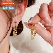 pcs tassel after silver two bee needle female s925 earrings