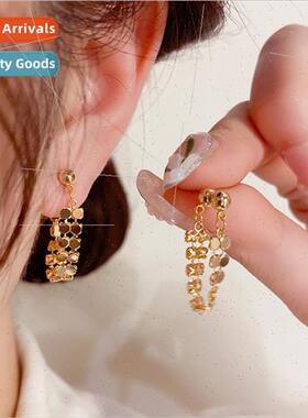 s925 silver needle pcs tassel earrings female bee after two