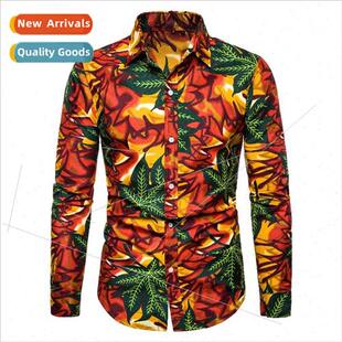 Men shirt 2023 fall printing fashion African ethnic new men