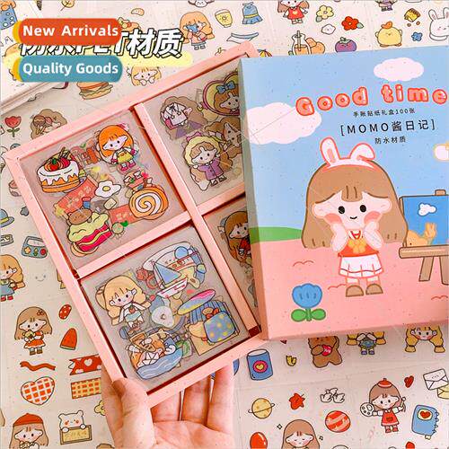 Cartoon handbook sticker set PET waterprostickers cute goo c