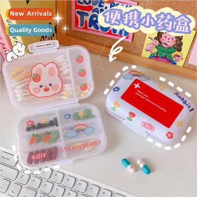 Portable household compartmentalized pill box travel travel