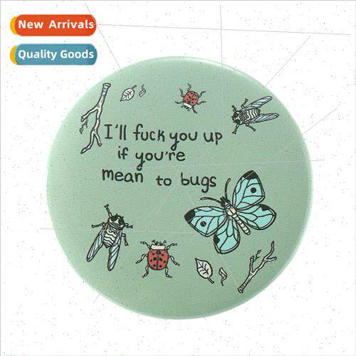 Creative Animal Insects Earth Fun Quirky Tinplate Pin Round