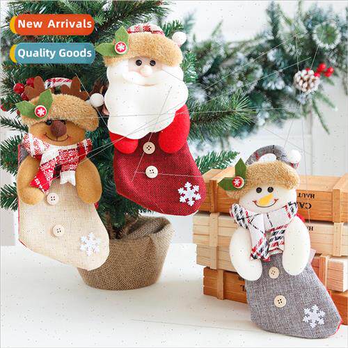 New small Christmas socks Christmas decorations cartoon sock