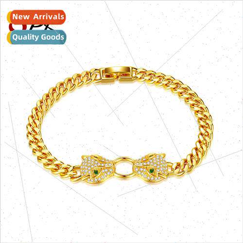 Europe Leopard Head HJewelry Hundreds Diamond Encrusted Copp
